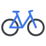 Bike Cycling Blue Outline free icon for commercial use