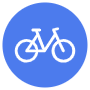 Bike Cycling Circle Blue Rounded icon