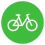 Bike Cycling Circle Green Rounded icon