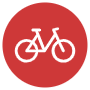 Bike Cycling Circle Red Rounded icon
