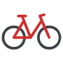 Bike Cycling Red Outline free icon for commercial use