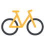 Bike Cycling Yellow Outline free icon for commercial use