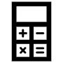 Black Budget Calculating And Finance free icon for commercial use