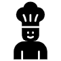 Black Chef Symbol icon