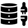 Black Database Server Disconnection free icon for commercial use