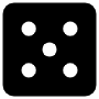 Black Dice Number Five icon