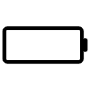 Black Empty Battery Energy Storage Symbol free icon for commercial use