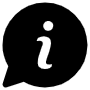 Black Information Help Conversation free icon for commercial use