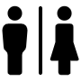 Black Washroom Symbol icon