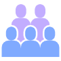 Blue Crowd Or People free icon for commercial use