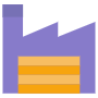 Blue Factory And Warehouse Building free icon for commercial use