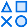 Blue Game Control Buttons free icon for commercial use