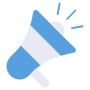 Blue Megaphone Promotion Or Marketing free icon for commercial use