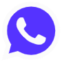 Blue Whatsapp Logo free icon for commercial use