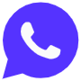 Blue Whatsapp Logo free icon for commercial use