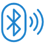 Bluetooth Wireless Connection Blue Thick Outline Logo icon