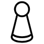 Board Game Figure Black Thick Outline free icon for commercial use