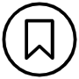 Bookmark Black Outline Circle free icon for commercial use