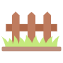Brown Garden Fence And Grass icon