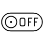 Button Off Black Outline free icon for commercial use