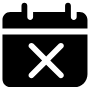 Cancel Booking Or Event Black free icon for commercial use