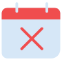 Cancel Booking Or Event Red free icon for commercial use