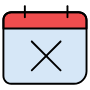 Cancel Booking Or Event Red Outline free icon for commercial use