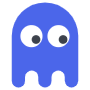 Cartoon Blue Ghost icon