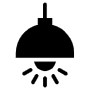 Ceiling Lamp Black Light free icon for commercial use
