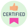 Certified Product Label Circle Sticker icon