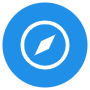 Compass Direction Blue Circle icon