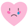 Crying Pink Cute Heart Emoji icon
