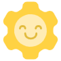 Cute Settings Yellow Emoji free icon for commercial use