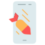 Cyber Attacks Mobile Smartphone Threats icon