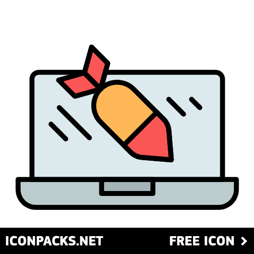 Free Cyber Attacks Security Threats Laptop Icon, Symbol. Download in ...