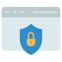 Cyber Security Browser Security Shield free icon for commercial use