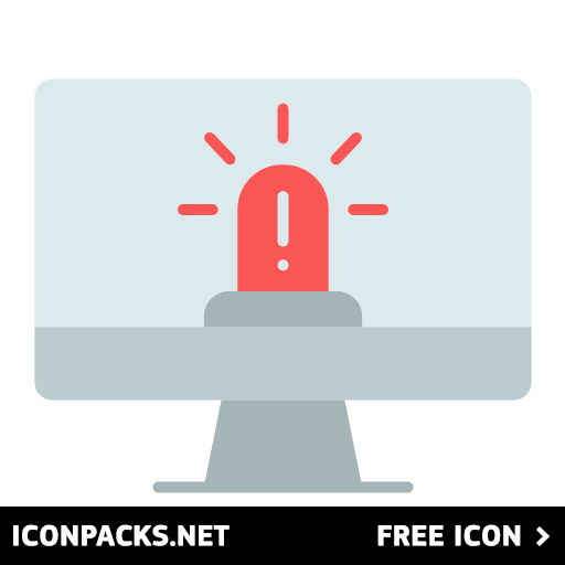 Free Cyber Security Computer Alert Icon, Symbol. Download in SVG & PNG ...