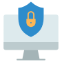 Cyber Security Computer Protection Shield icon