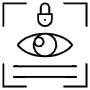 Cyber Security Eye Recognition Black Outline free icon for commercial use
