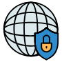 Cyber Security Globe Grid free icon for commercial use