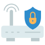 Cyber Security Modem Protected Internet Connection icon