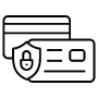 Cyber Security Safe Credit Card Payment Black Outline free icon for commercial use