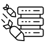Cyber Security Server Ddos Attack Black Outline icon