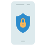 Cyber Security Smartphone Protection Shield icon