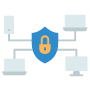 Cyber Security System Network And Devices icon