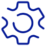 Dark Blue Aesthetic Settings Gear free icon for commercial use