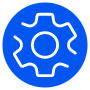 Dark Blue Aesthetic Settings Round free icon for commercial use