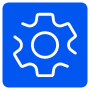 Dark Blue Aesthetic Settings Square free icon for commercial use