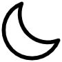 Dark Mode Symbol Black Outline free icon for commercial use