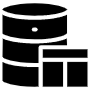 Database Server Black Data Table icon